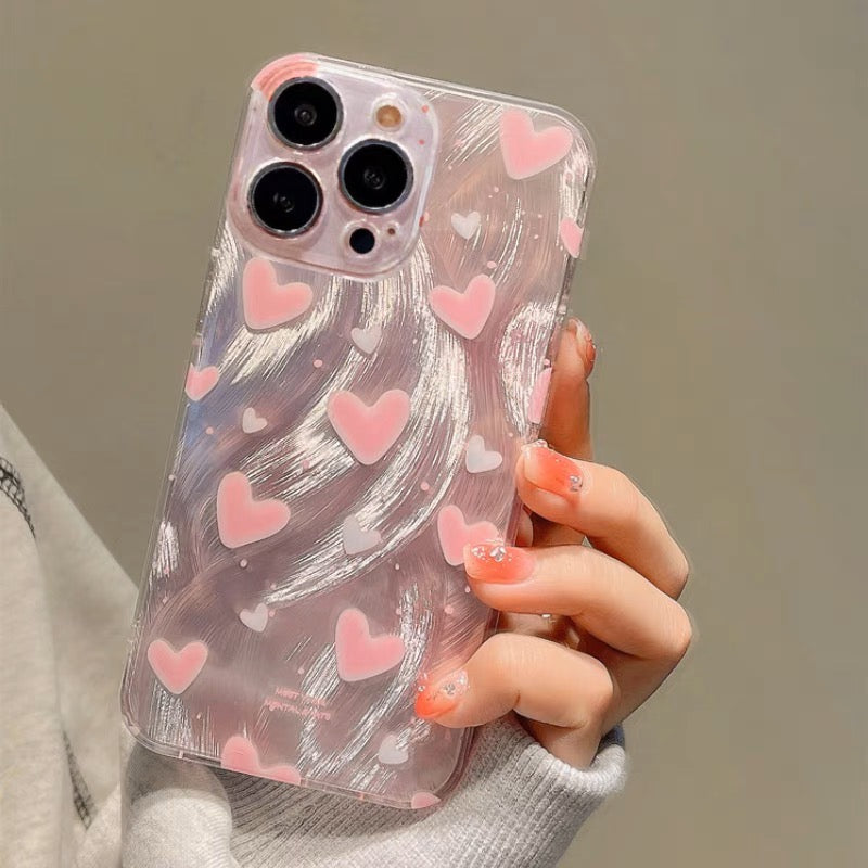 iPhoneケース かわいい ピンク ハート スマホケース