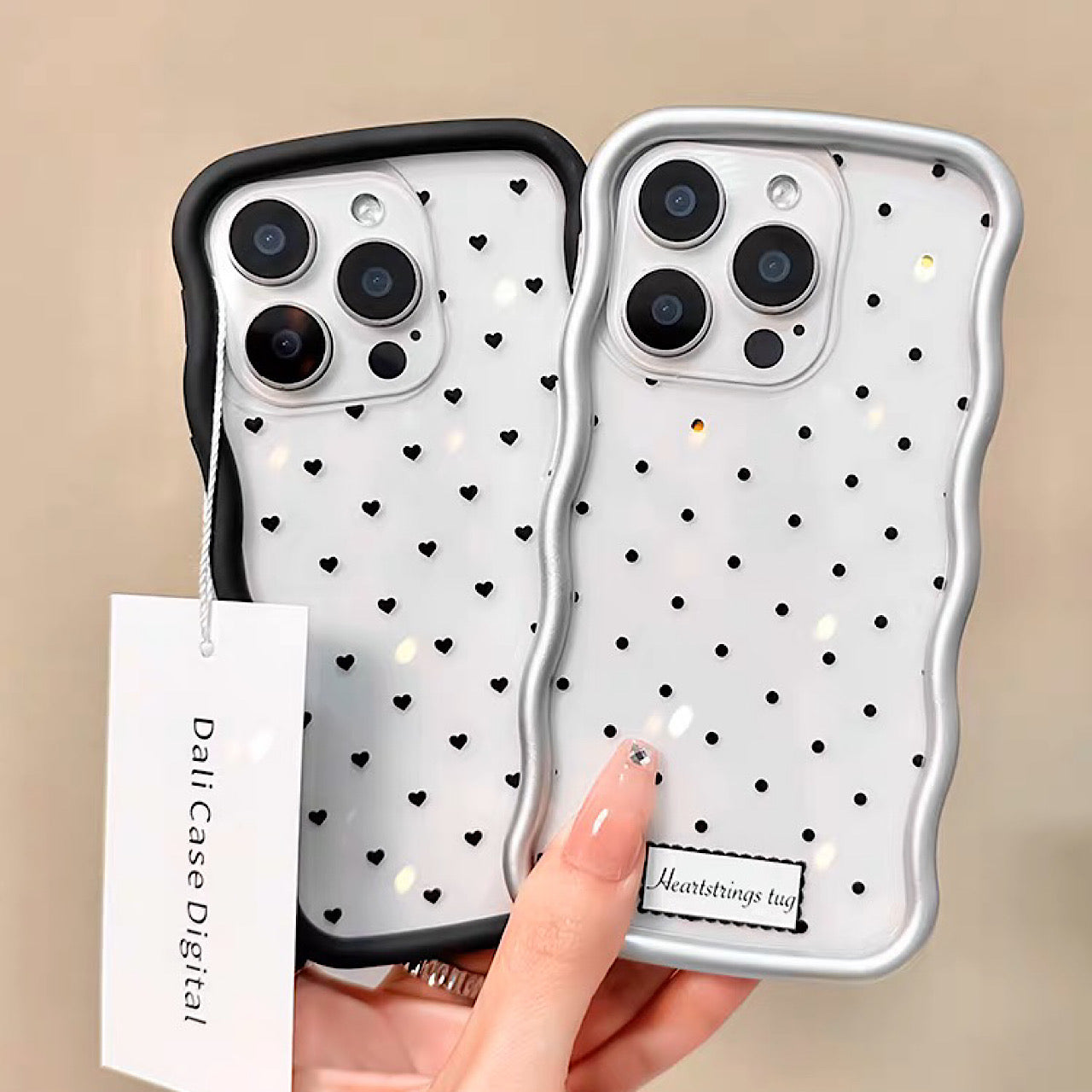 iPhoneケース かわいい ハート 透明 クリア 韓国 スマホケース