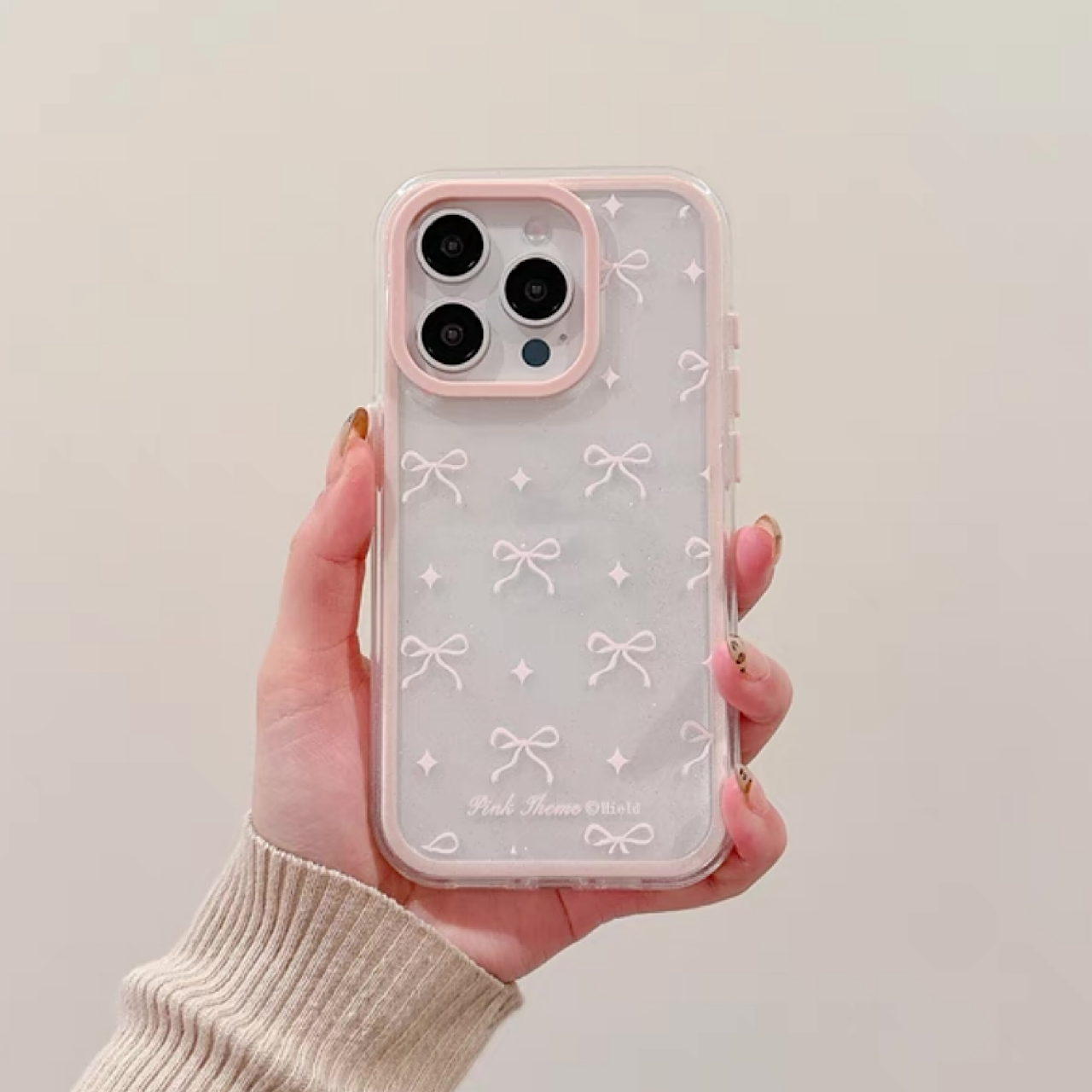 iPhoneケース かわいい ピンク リボン キラキラ スマホケース