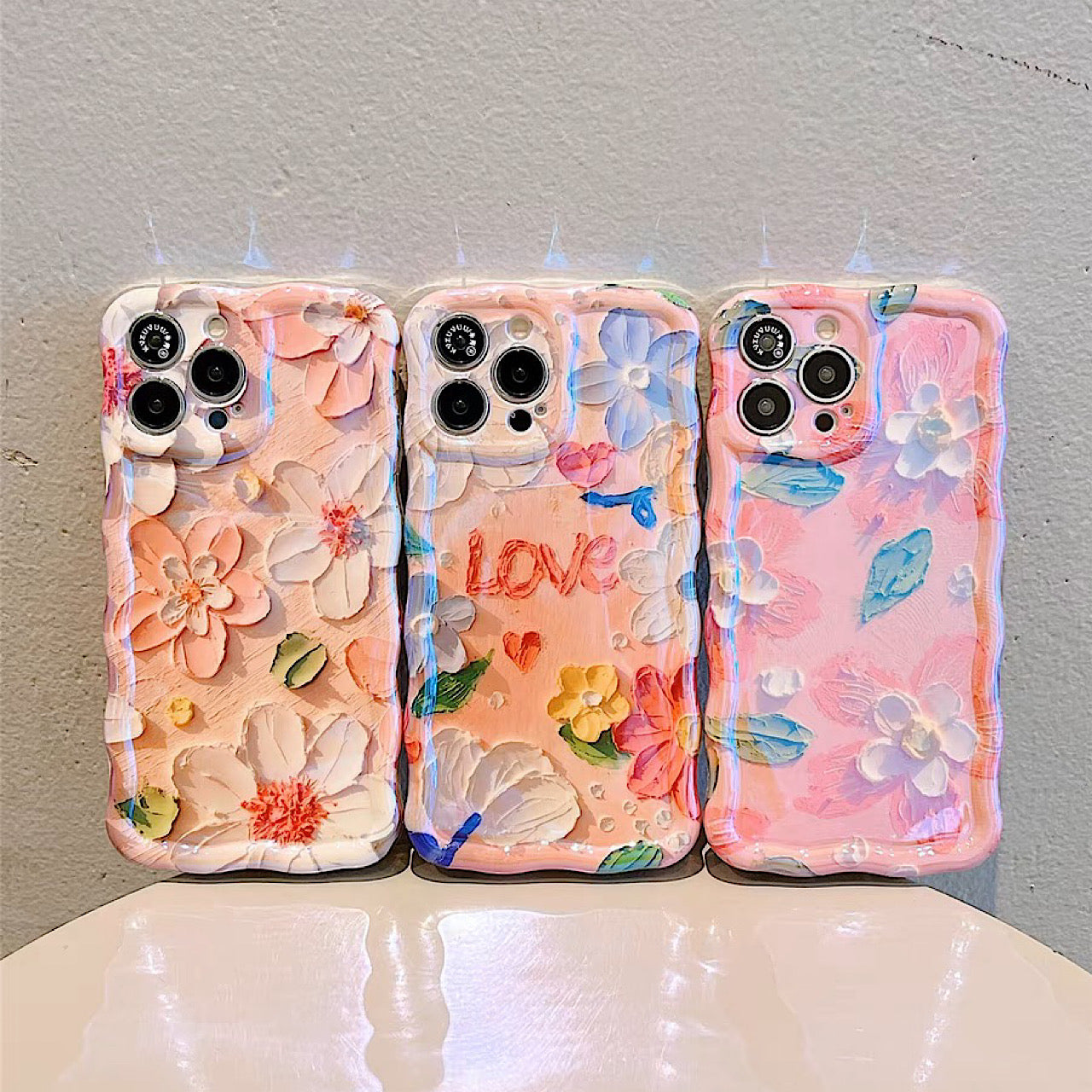 iPhoneケース かわいい カラフル フラワー 韓国 スマホケース