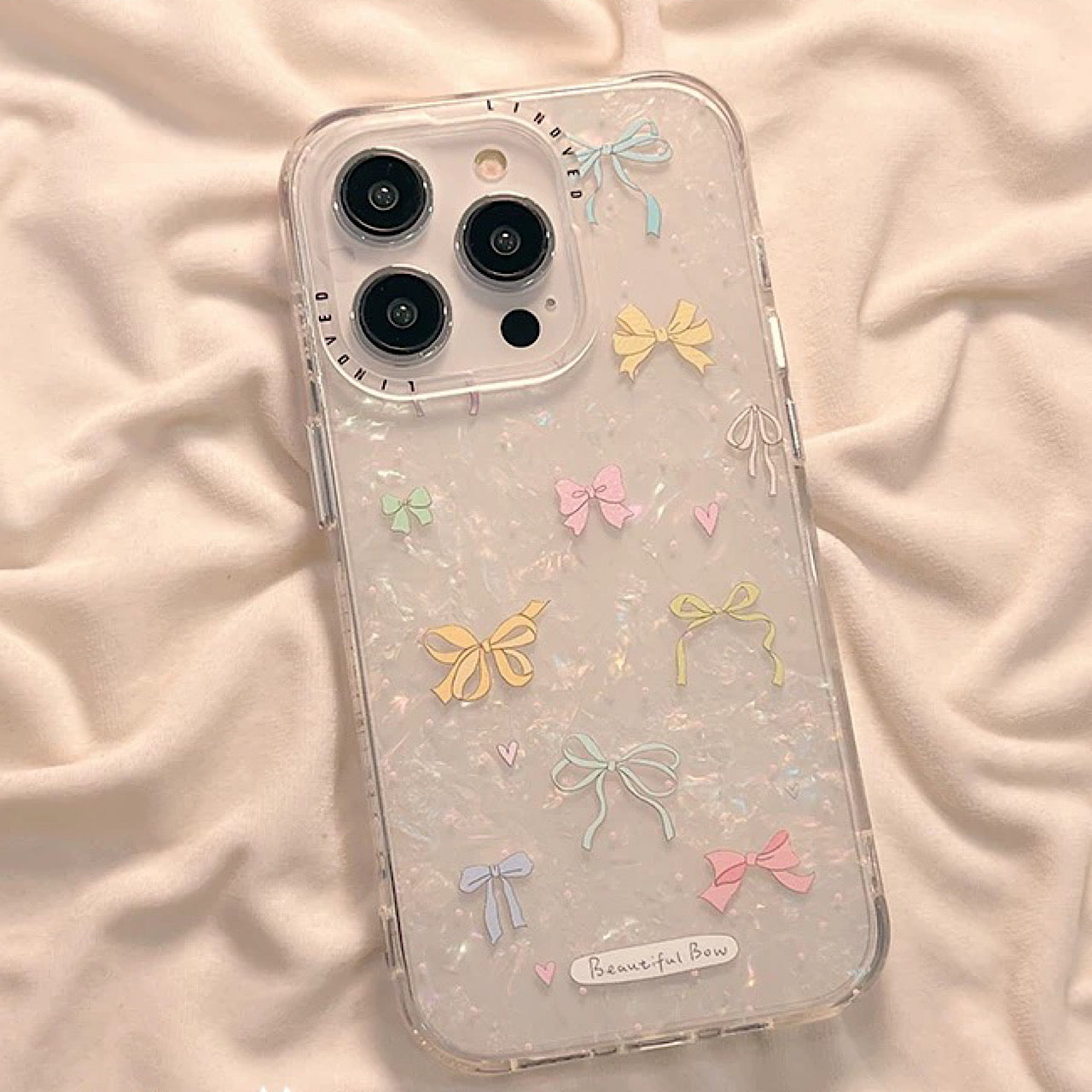 iPhoneケース かわいい カラフル リボン スマホケース