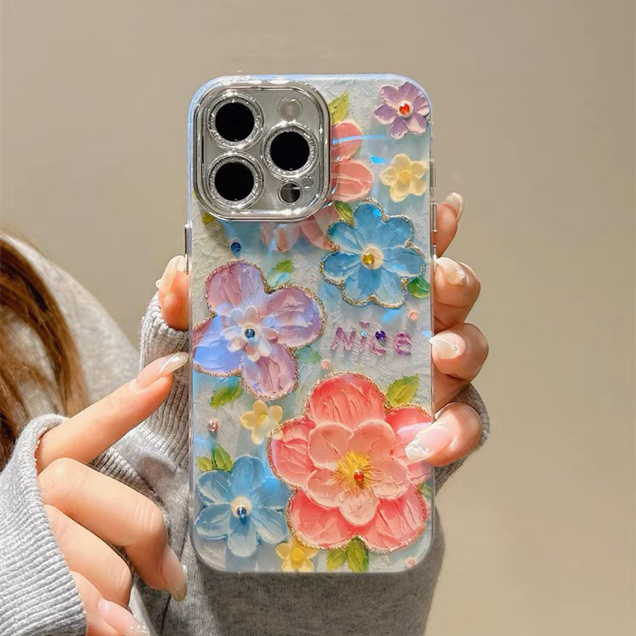 iPhoneケース カラフル フラワー かわいい スマホケース