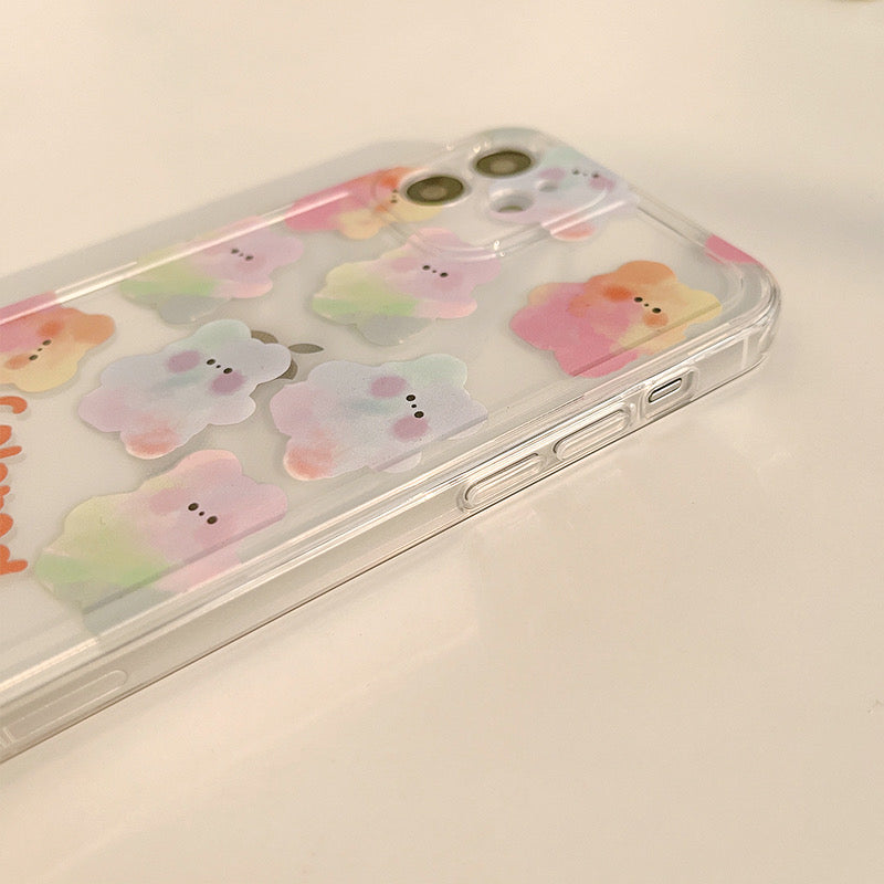 iPhoneケース カラフル 蝶々 かわいい 透明 クリア スマホケース