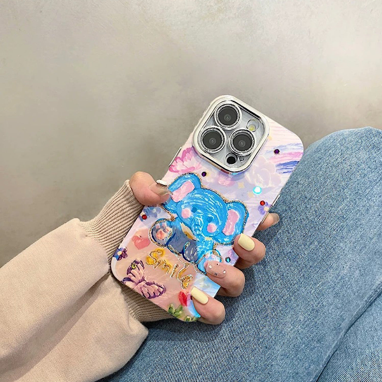 iPhoneケース かわいい ゾウ おしゃれ スマホケース