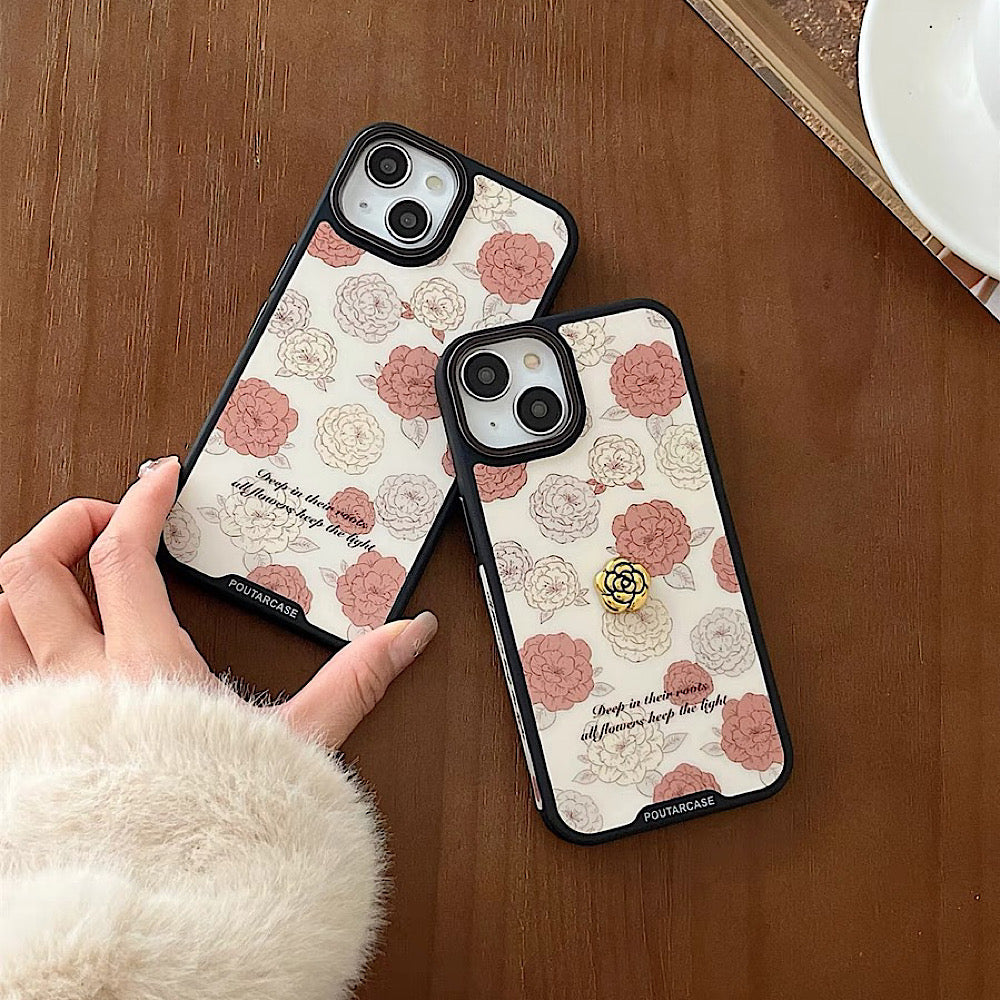 iPhoneケース ローズフラワー かわいい スマホケース