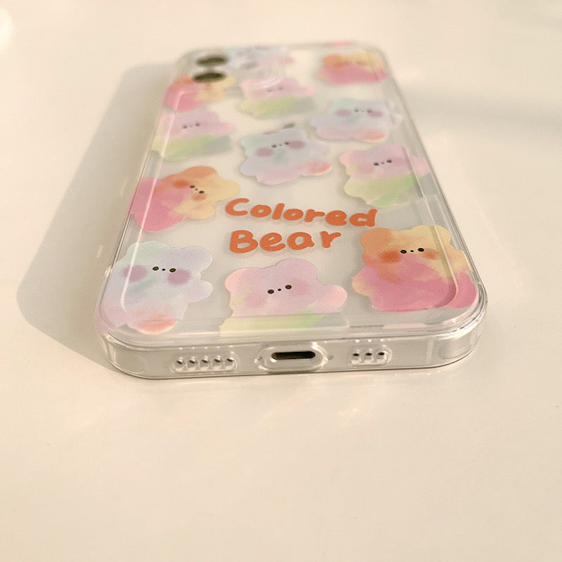 iPhoneケース カラフル 蝶々 かわいい 透明 クリア スマホケース