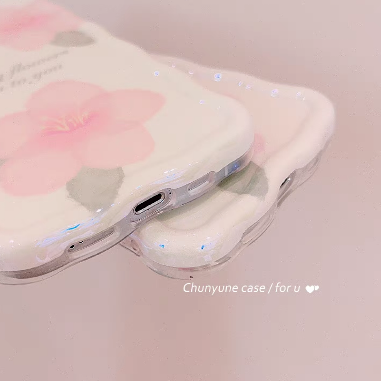 iPhoneケース かわいい ピンク フラワー ホワイト 韓国 スマホケース