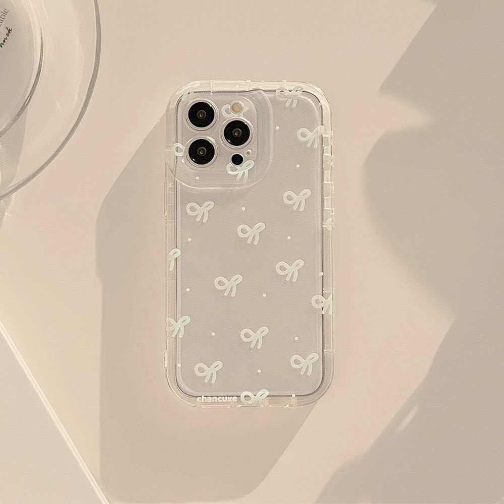 iPhoneケース かわいい リボン 透明 韓国 スマホケース