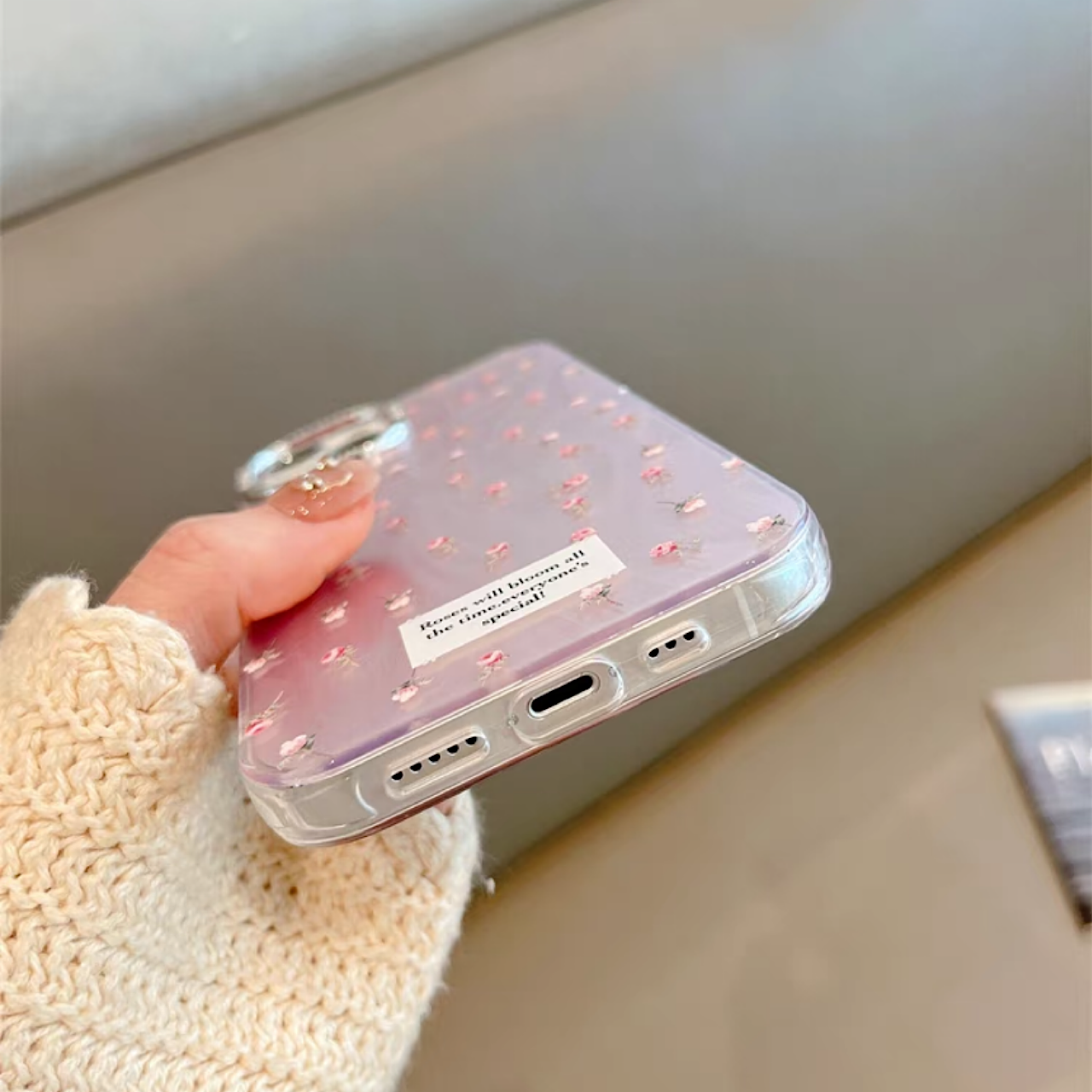 iPhoneケース おしゃれ ピンク フラワー スマホケース