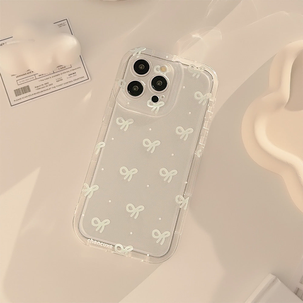 iPhoneケース かわいい リボン 透明 韓国 スマホケース