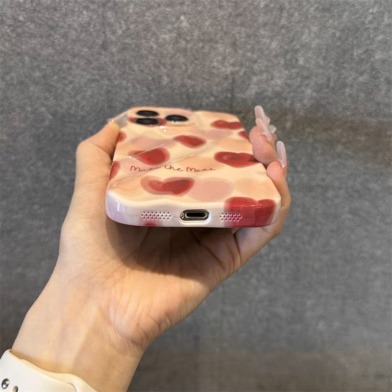 iPhoneケース おしゃれ ピンク ハート スマホケース