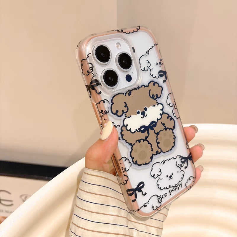 iPhoneケース かわいい くま 透明 クリア スマホケース