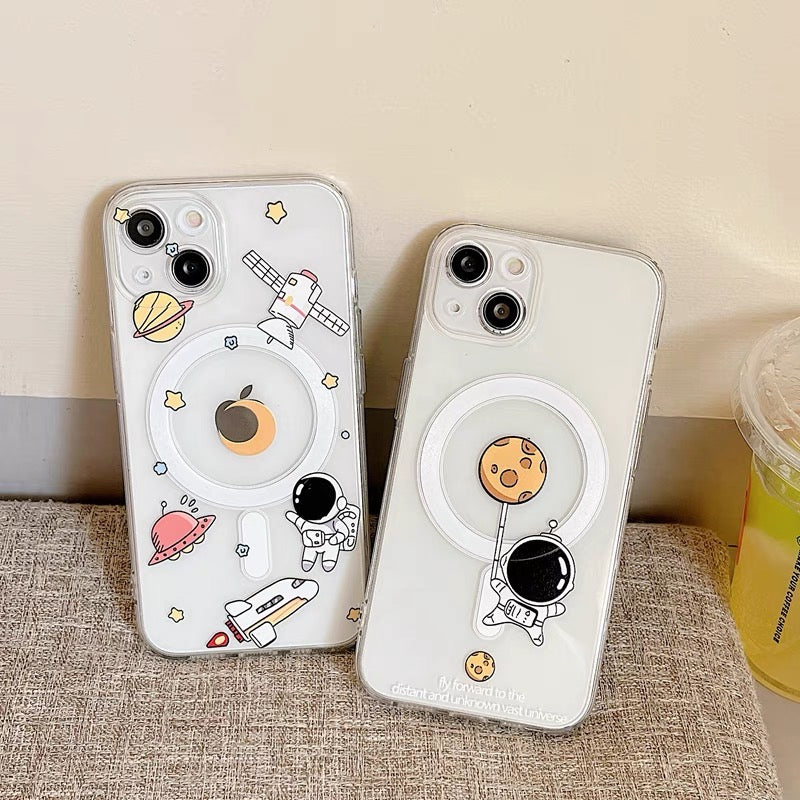 iPhoneケース マグセーフ かわいい 宇宙 スマホケース