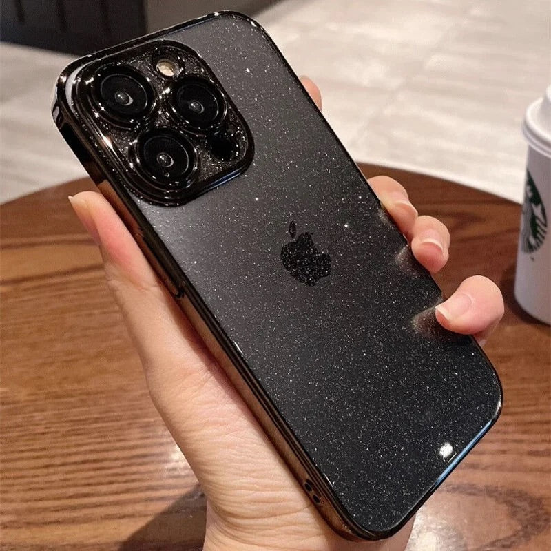 iPhoneケース　おしゃれ　シンプル　キラキラ　透明　クリア　スマホケース