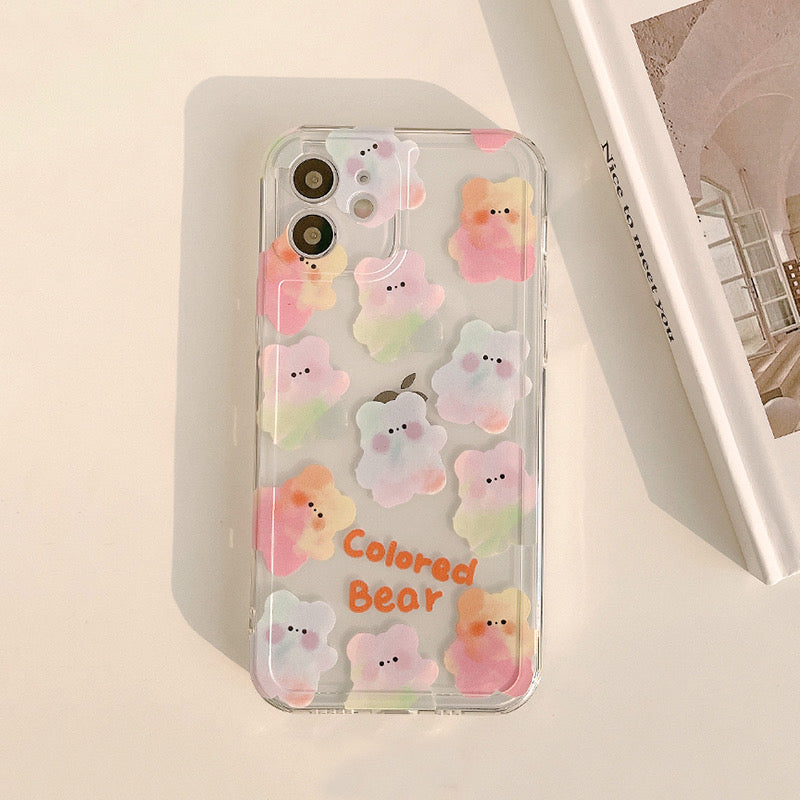 iPhoneケース カラフル 蝶々 かわいい 透明 クリア スマホケース