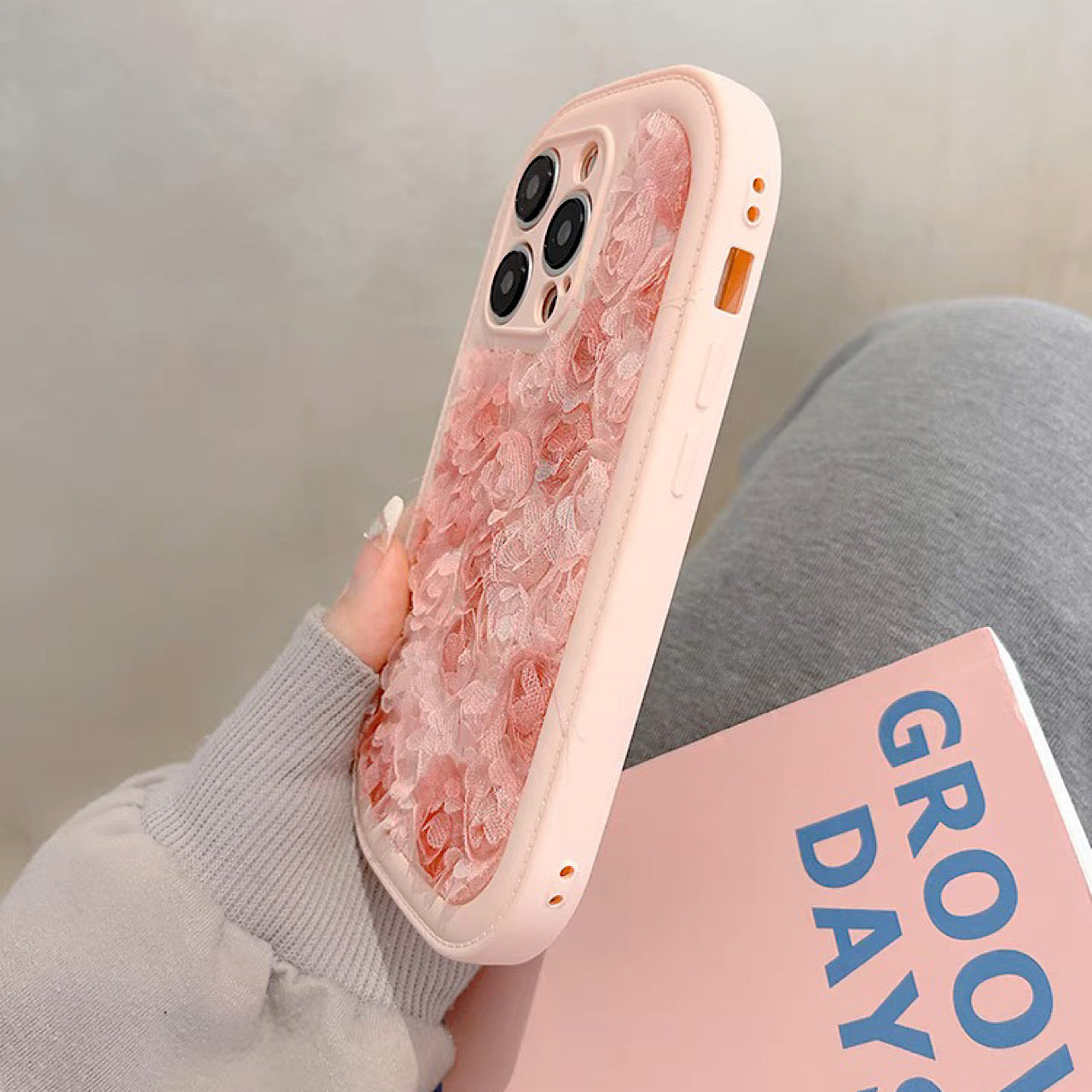 iPhoneケース ピンク ローズフラワー おしゃれ スマホケース