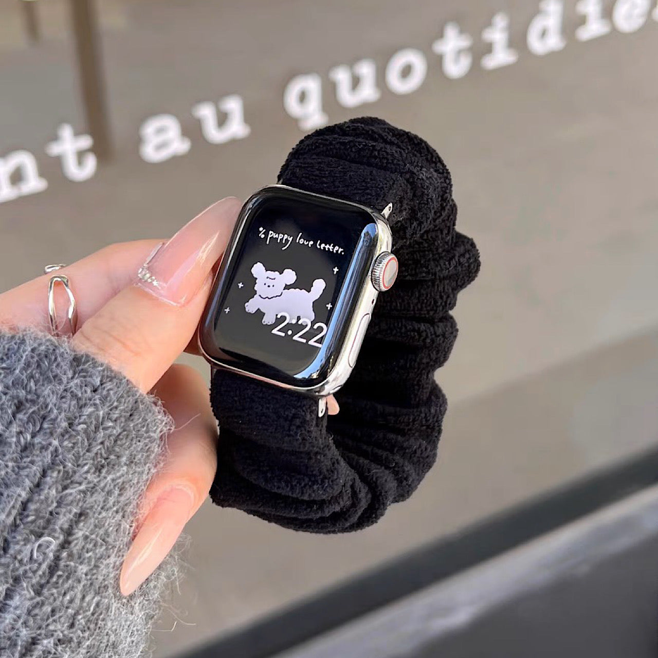 AppleWatch かわいい もふもふ アップルウォッチバンド