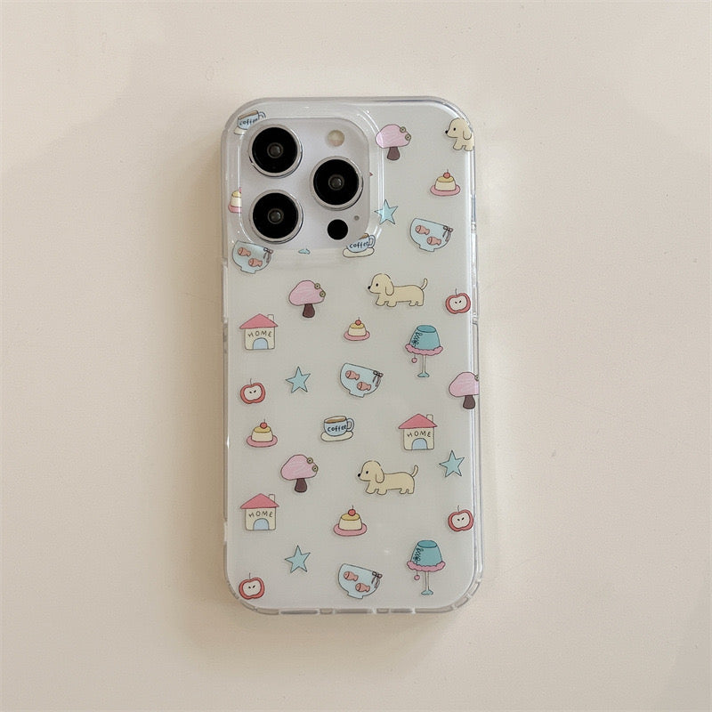 iPhoneケース かわいい ハウス おしゃれ ホワイト スマホケース