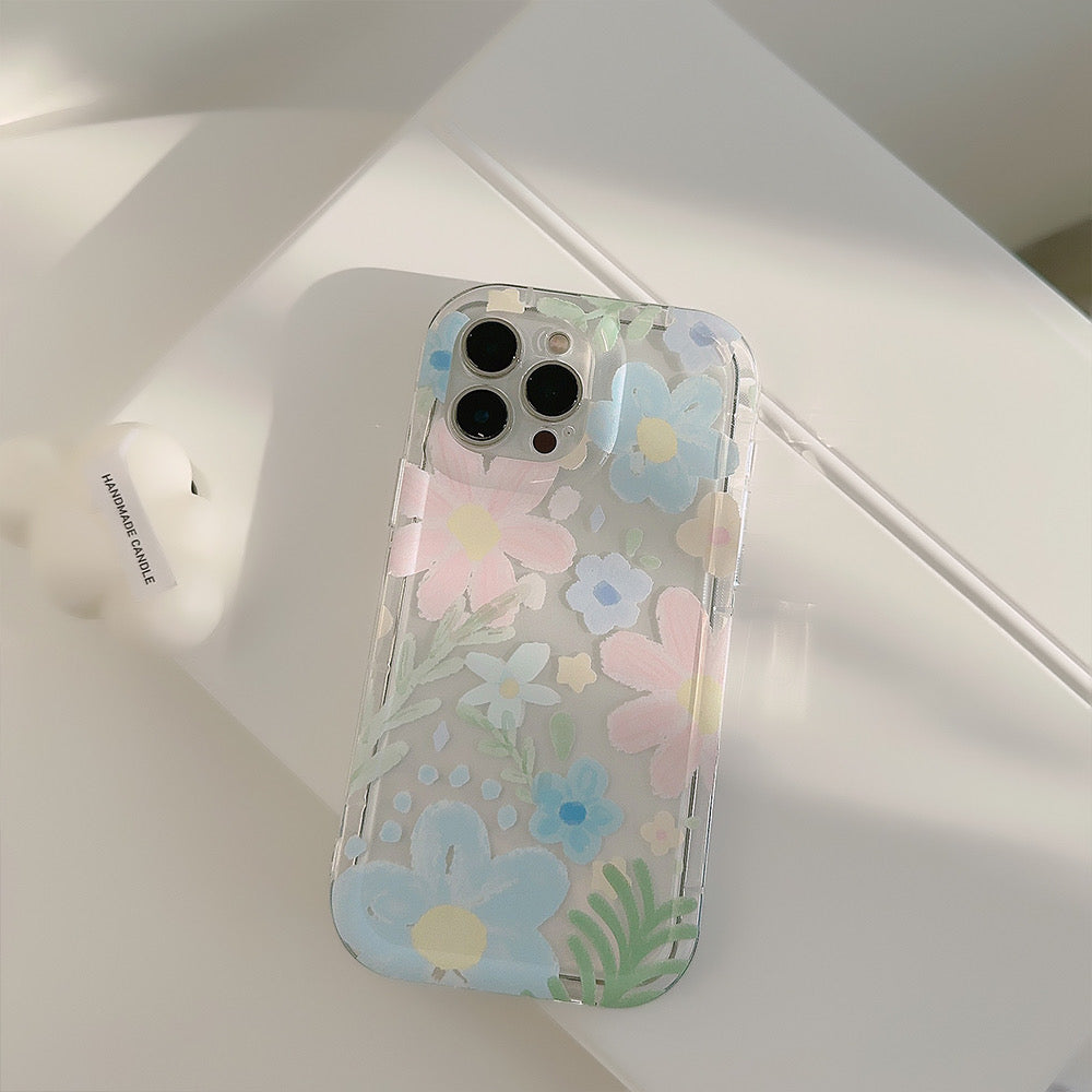 iPhoneケース カラフル フラワー かわいい スマホケース