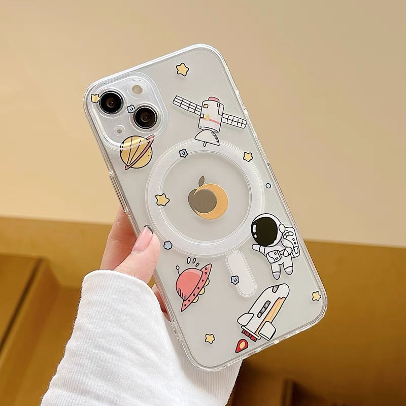 iPhoneケース マグセーフ かわいい 宇宙 スマホケース