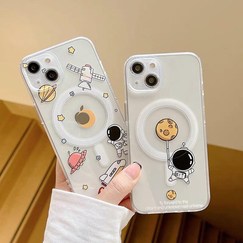 iPhoneケース マグセーフ かわいい 宇宙 スマホケース