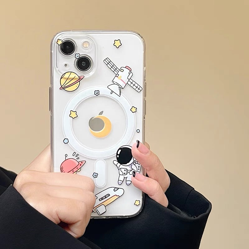 iPhoneケース マグセーフ かわいい 宇宙 スマホケース