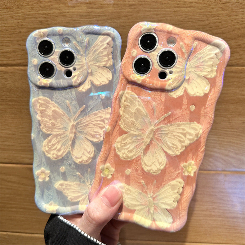 iPhoneケース かわいい ブルー ピンク スマホケース