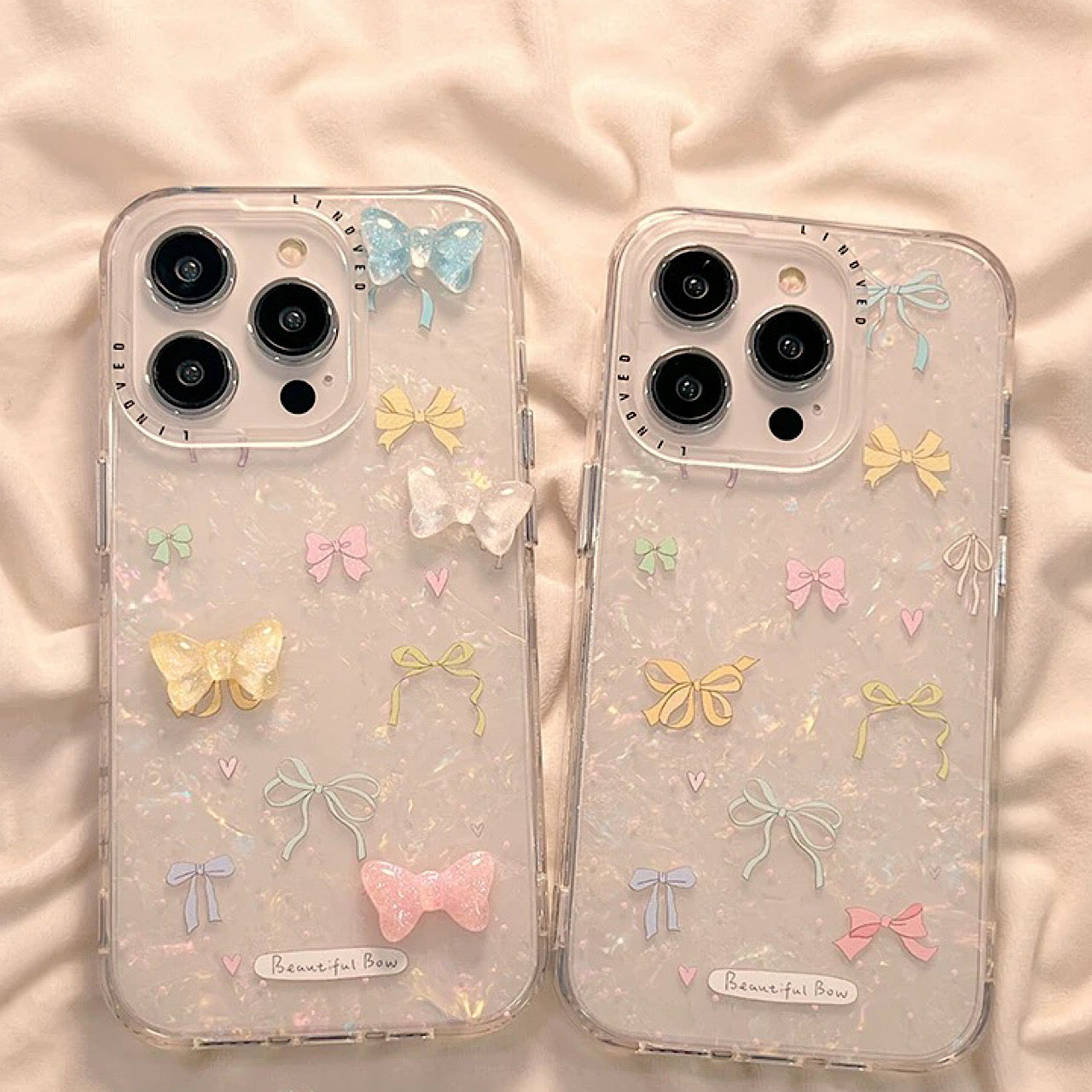 iPhoneケース かわいい カラフル リボン スマホケース