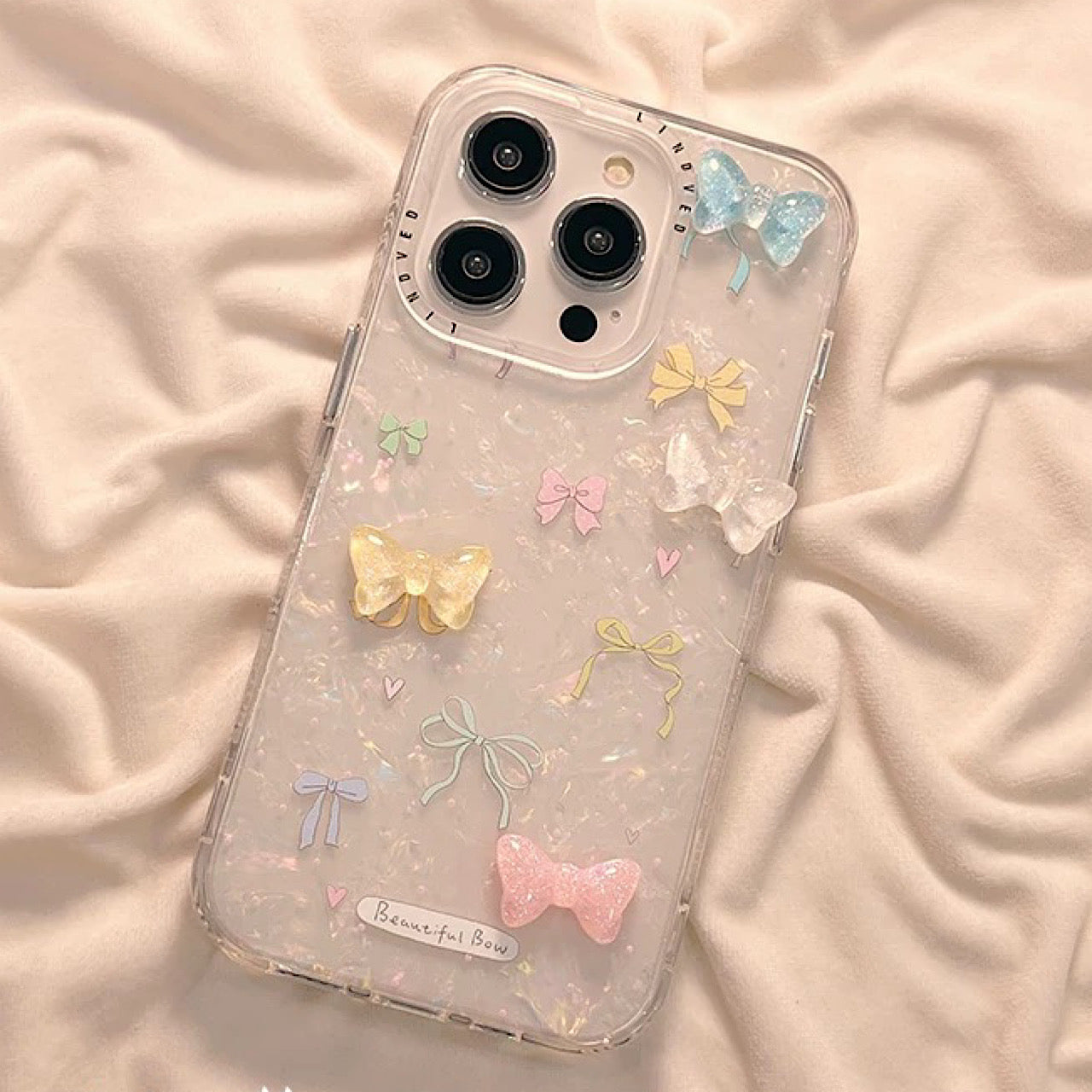 iPhoneケース かわいい カラフル リボン スマホケース